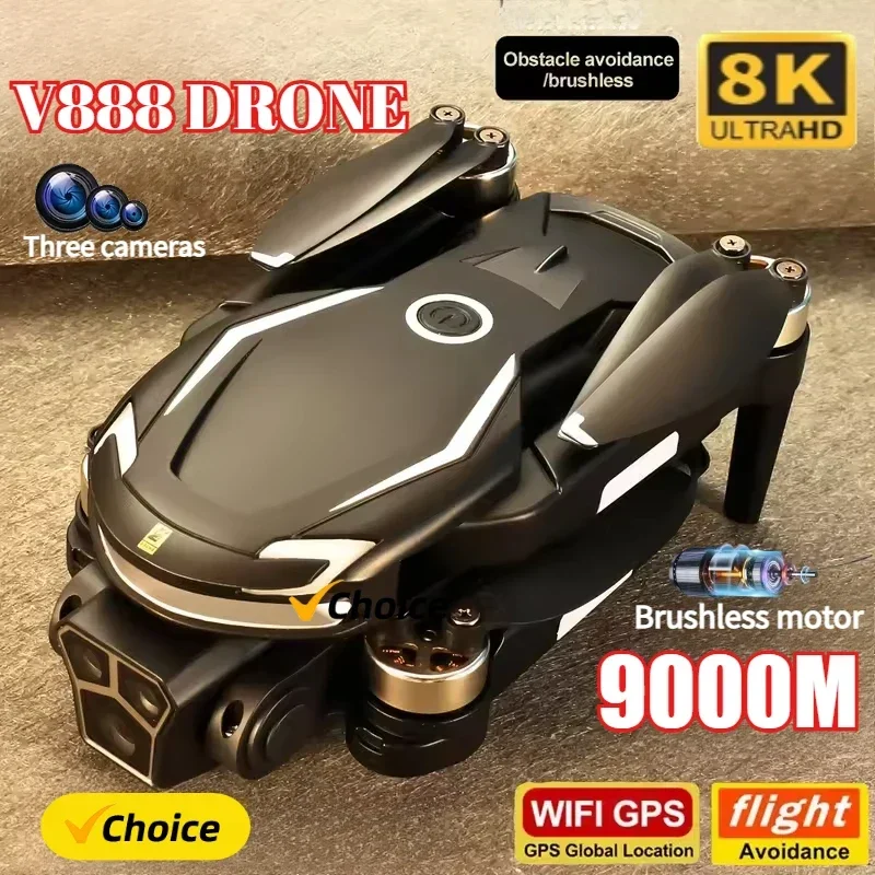 Drone Multispectral - Drone V888 Baru 8K GPS Kamera