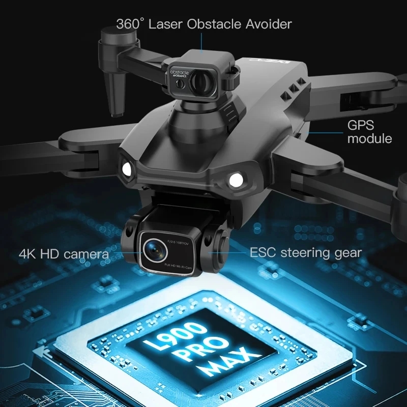 L900 Pro MAX Drone GPS, mainan - Drone Multispectral ulasan dan harga