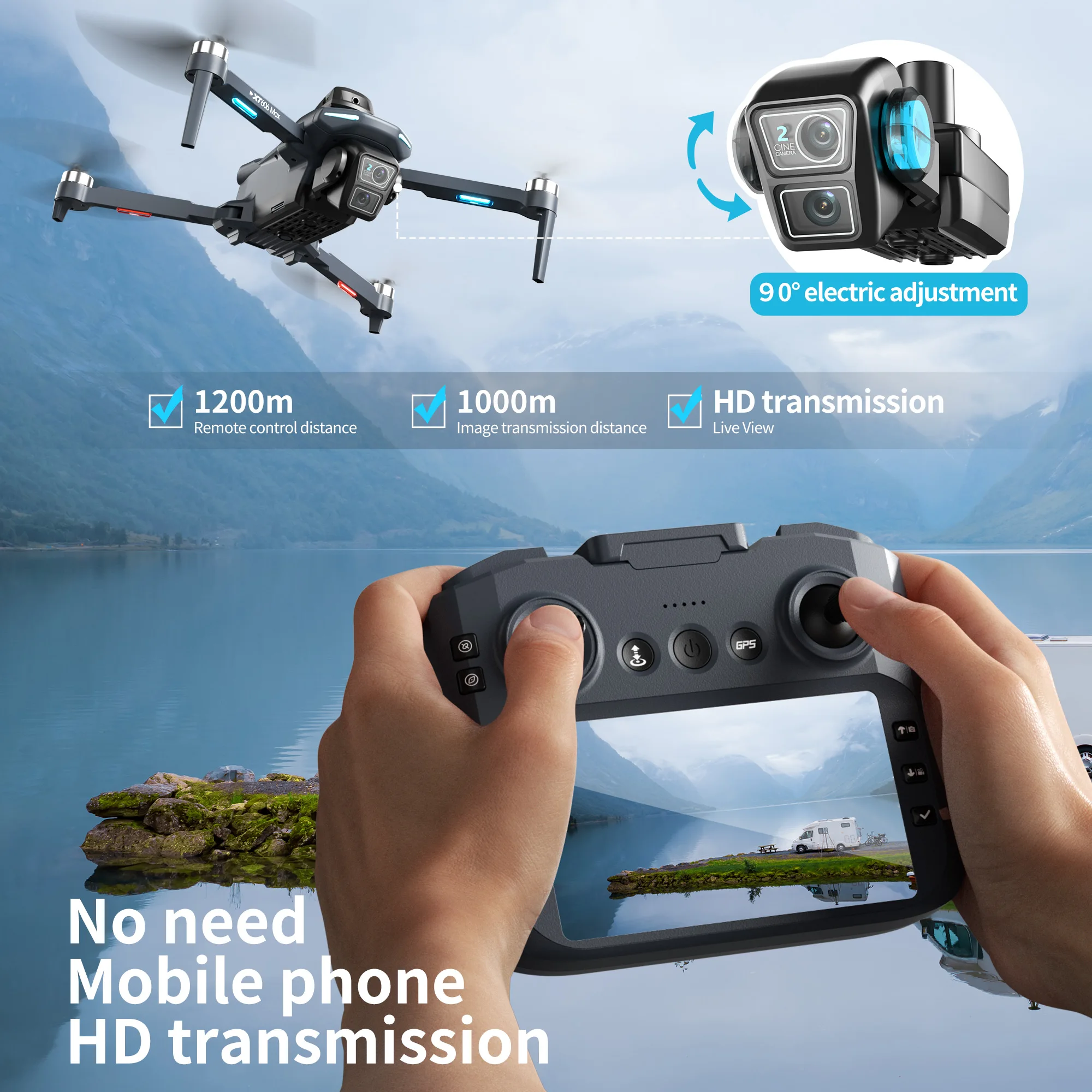 Drone Profesional Lenovo XT606 - Drone Multispectral ulasan dan harga