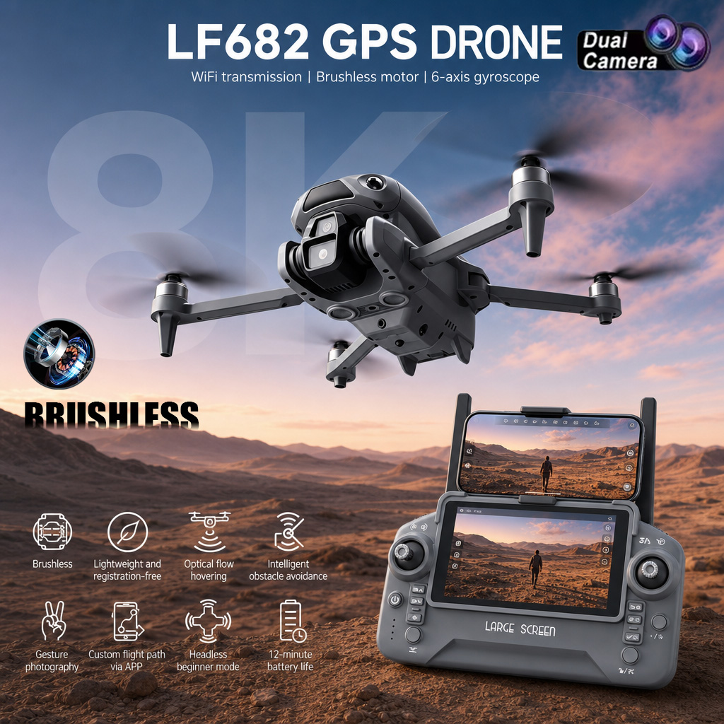 Drone LF682 Baru 8K Kamera Gan - Drone Multispectral ulasan dan harga